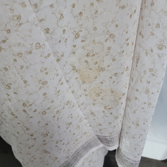 White, gray/grey, brown polyester saree/sari for party - Picture 12 of 13